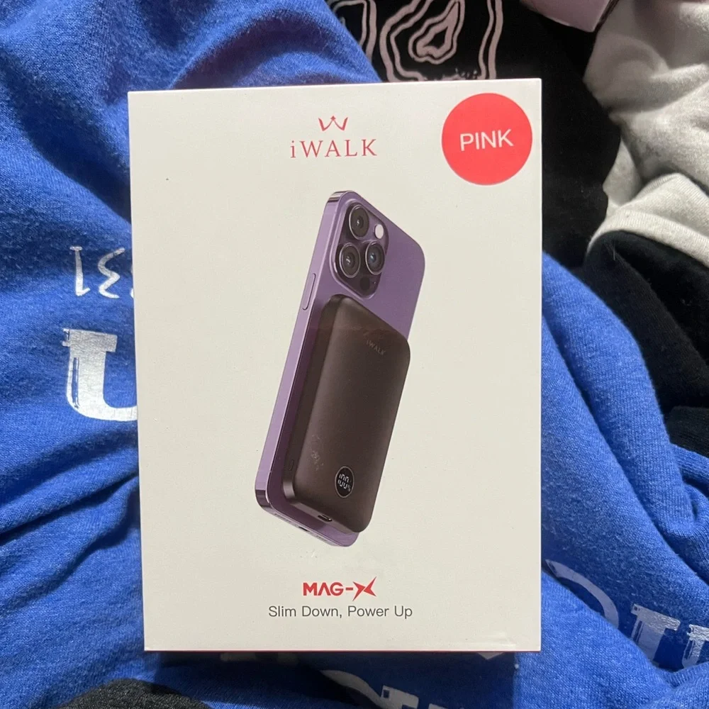 I Walk , Mag-X Pink Power Bank for Cell Phones magnetic